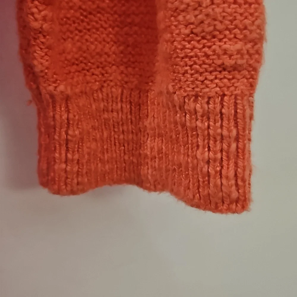 Old Navy Coral Textured Knit Sweater Womens Size Lg